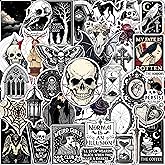 100Pcs Gothic Stickers for Adults, Goth Stickers for Laptop, for Water Bottle - Goth Gifts, Gothic Party Supplies - Death, Scary, Skull Decals - Gift for Women & Men