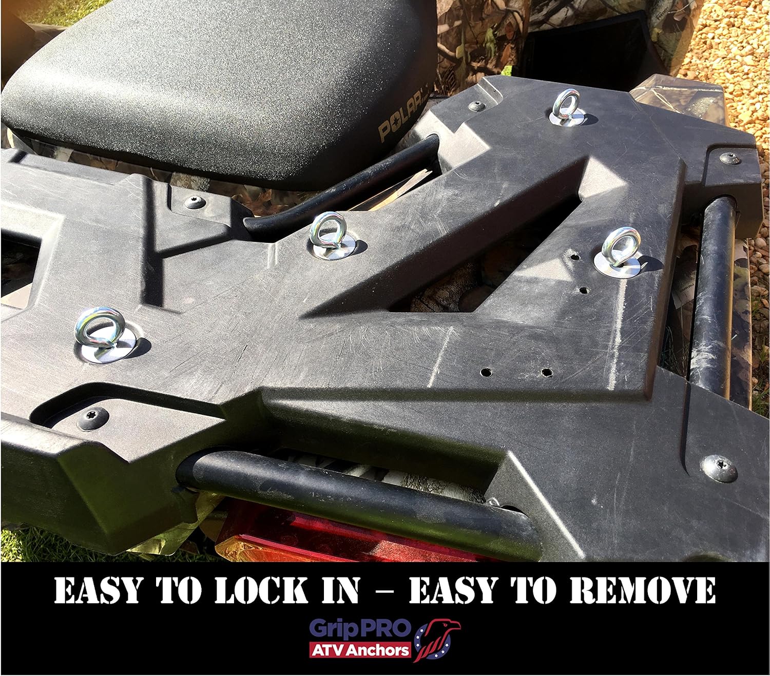 GripPRO ATV Anchors Polaris Lock & Ride ATV Tie Down Anchors for RZR