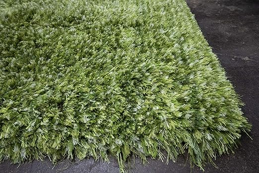 Amazon Com 5x7 Feet Green White Colors Area Rug Carpet Rug Solid Soft Plush Pile Shag Shaggy Fuzzy Furry Modern Contemporary Decorative Designer Bedroom Living Room Hand Woven Non Slip Canvas Backing Kitchen