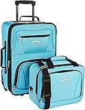Rockland Luggage 2 Piece Set, Turquoise, One Size