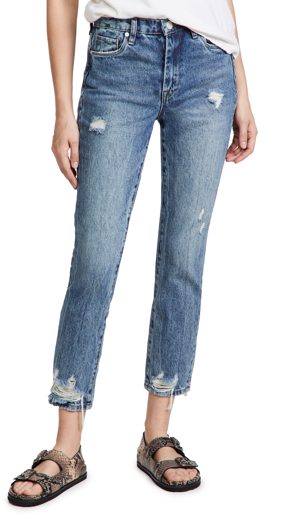 Photo 1 of [BLANKNYC] Womens Luxury Clothing Stylish Cropped Jeans, Fashionable Pants, Casual Wear, The Madison Crop, Good Vibrations, 26