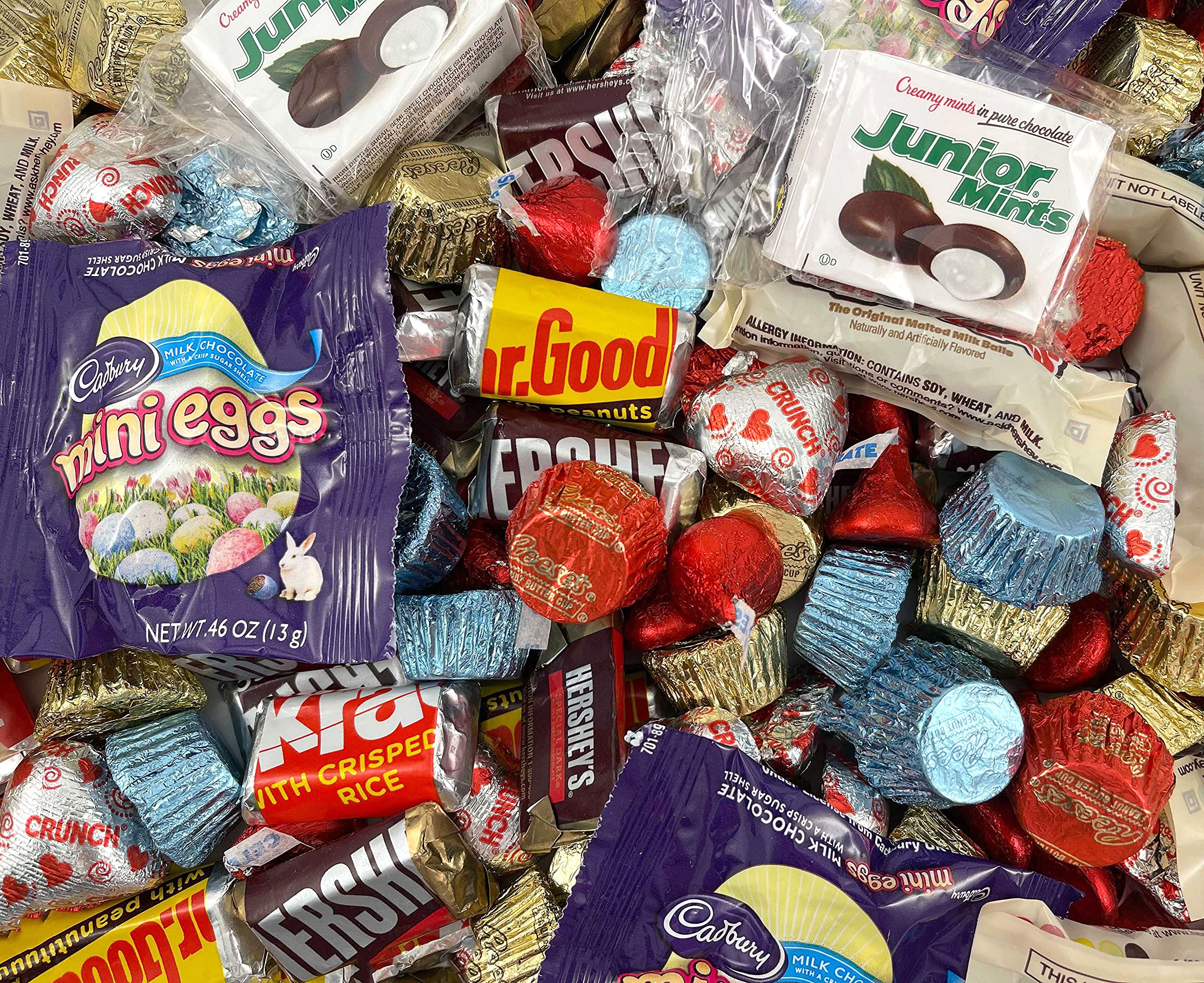 Easter Chocolate Candy Assortment CADBURY MINI EGGS, KITKAT, HERSHEY'S KISSES, YORK, ROLO