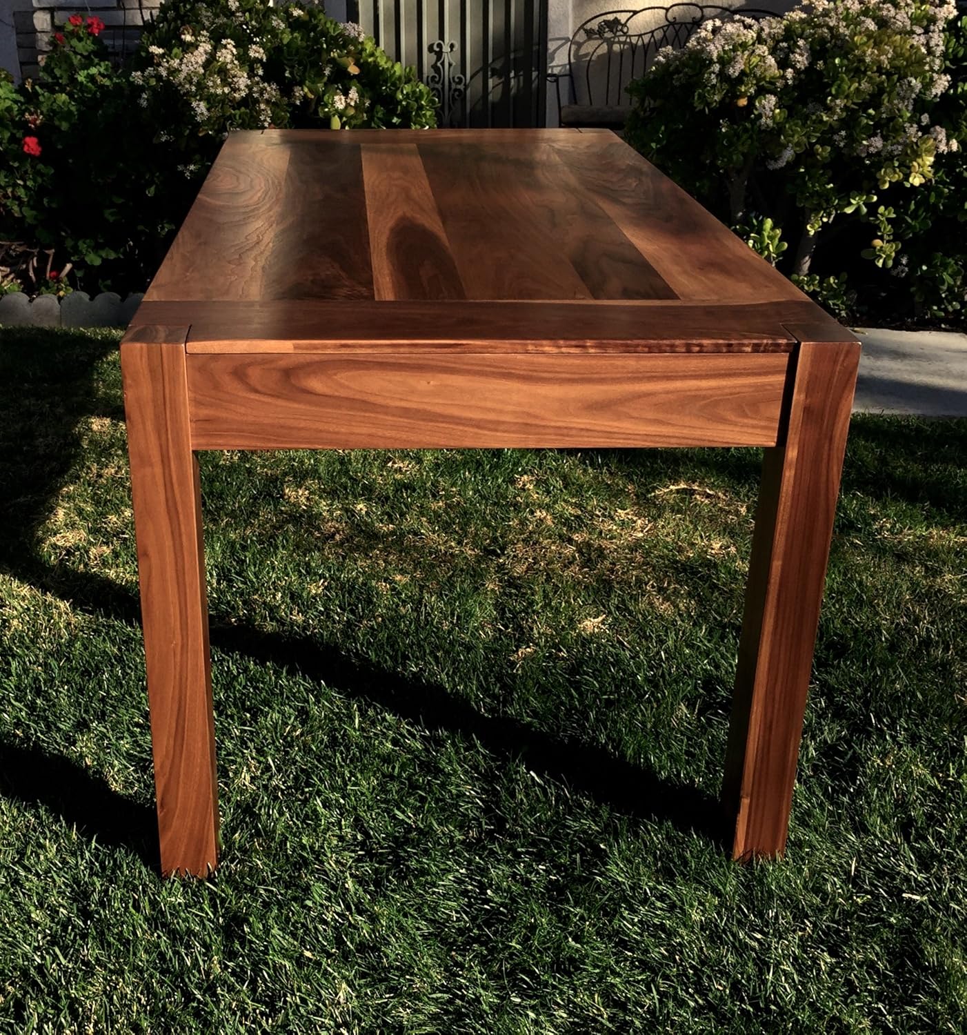 Parsonsstyle walnut dining table Handmade
