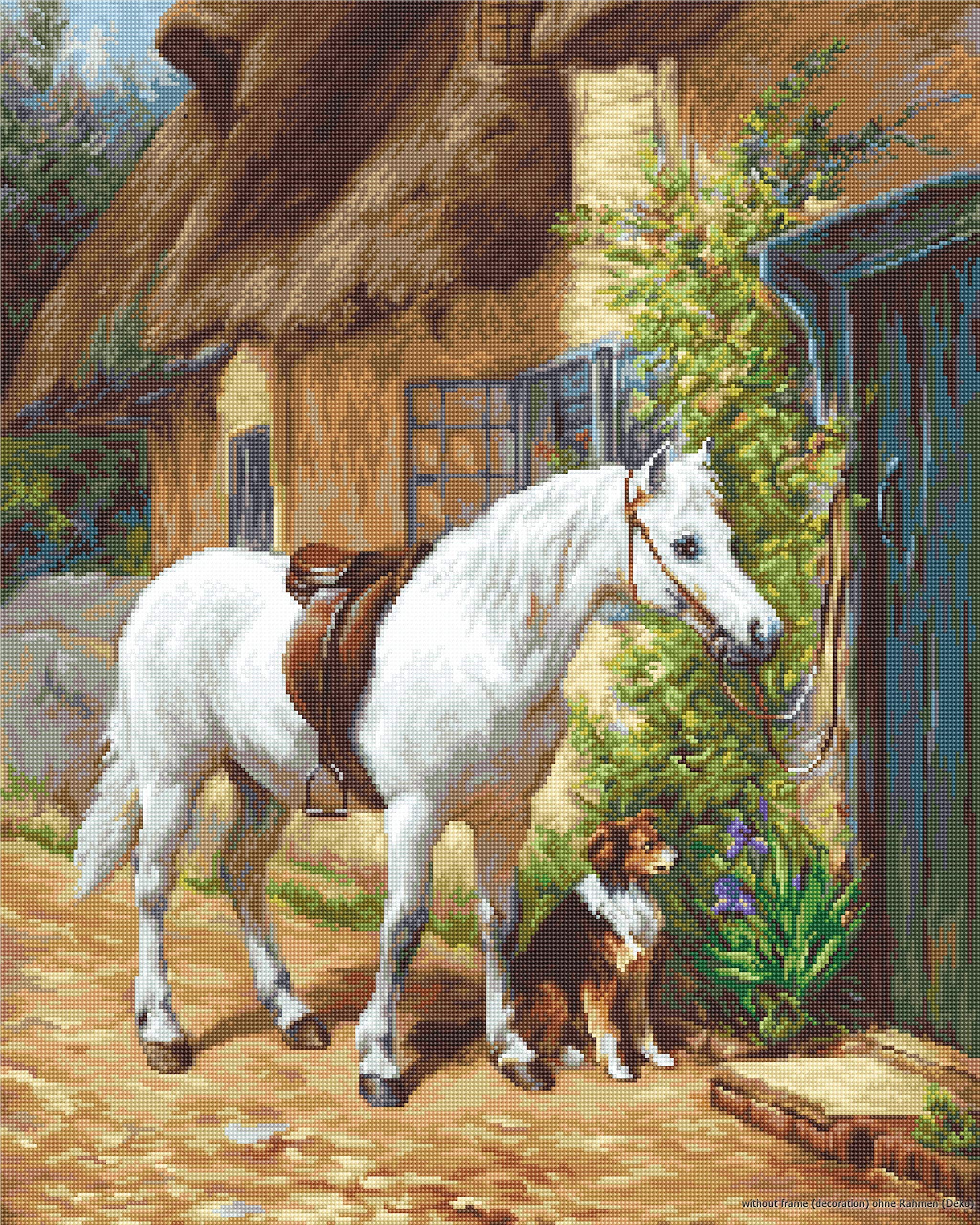 LUCAS Cross Stitch Kit, Cotton, Multicoloured, 42,5x34cm