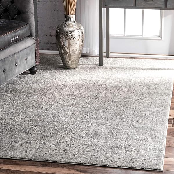 Amazon Com Nuloom Minta Vintage Area Rug 8 X 10 Grey Furniture Decor