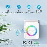TECKNET Wireless Doorbell 2 Receivers 1300ft IP65 Waterproof 60 Chimes view 2