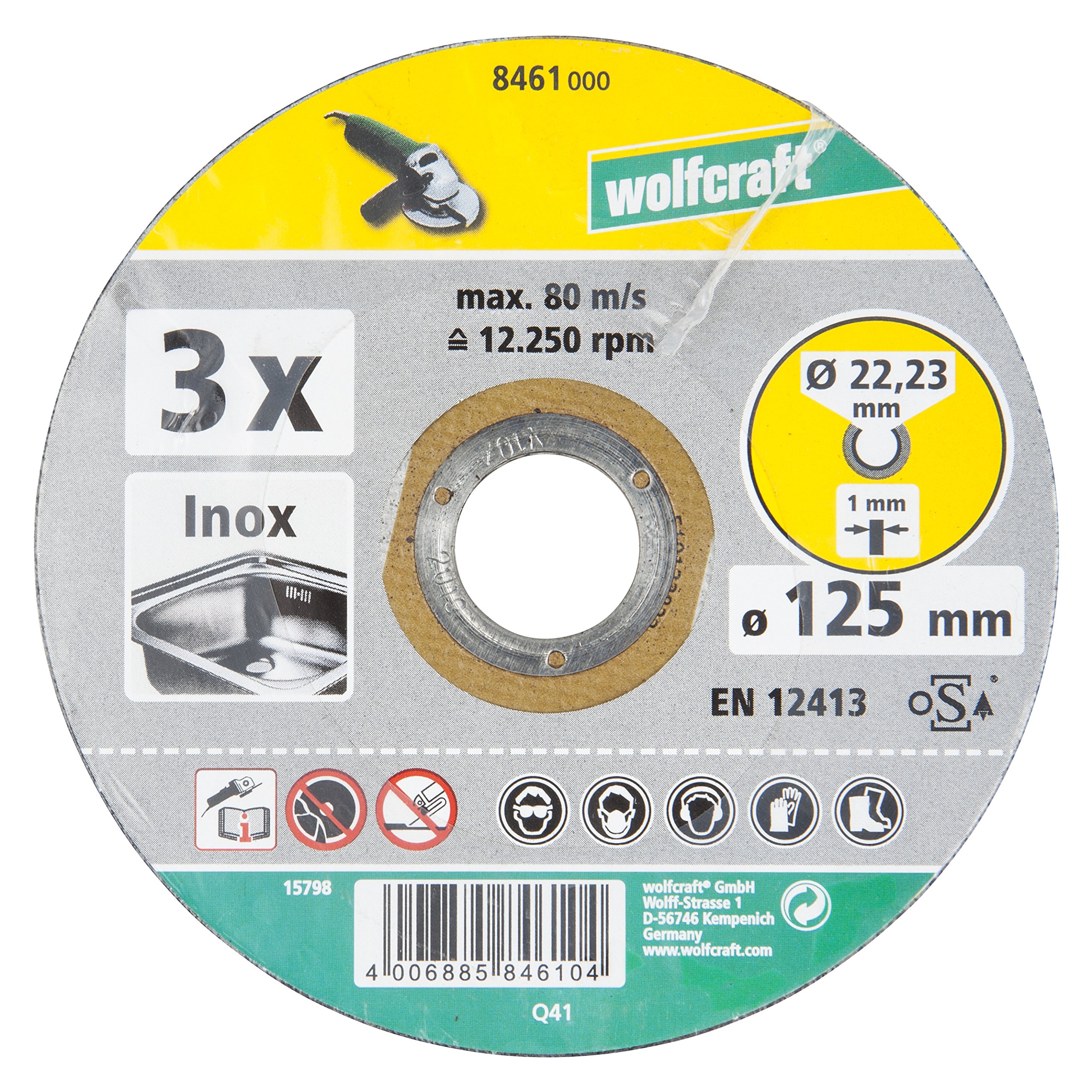 wolfcraft Cutting Disc for Stainless Steel I 8461000