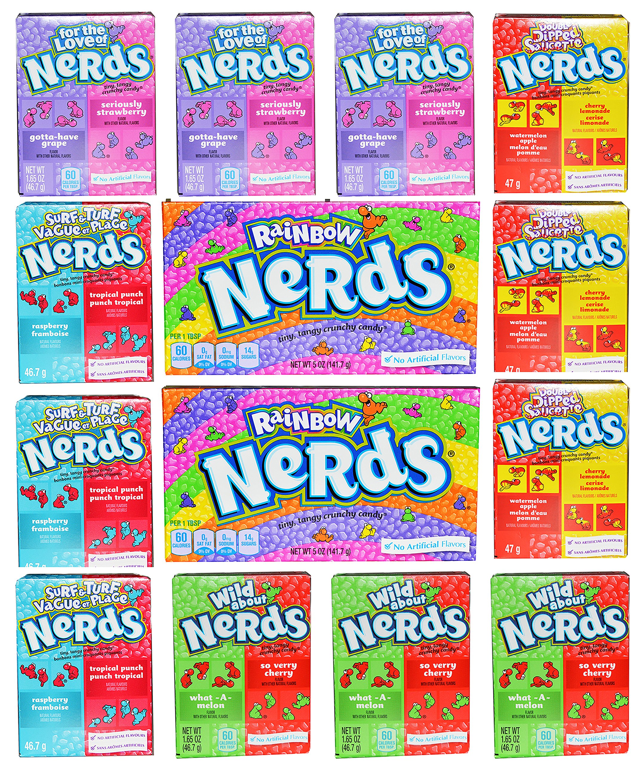 Nerds Variety Bundle 14 Count 5 Different Flavors Including Throwback
