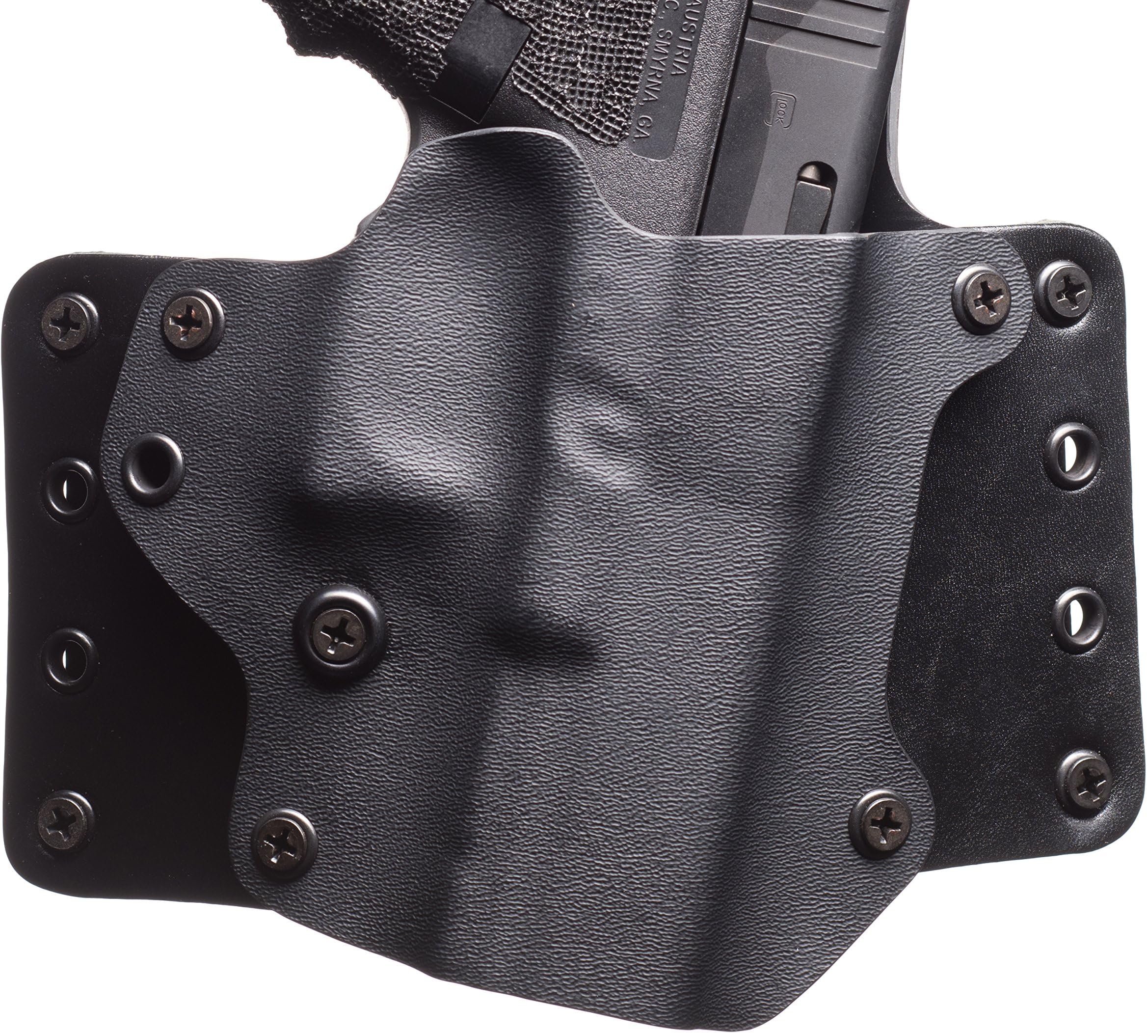 Black Point Tactical Leather Wing OWB Holster Fits 1911 with 4" Barrel, Right Hand, Black