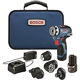 Bosch GSR12V-300FCB22 12V Max Drill/Driver with 5-In-1 Flexiclick® System with (2) 2.0 Ah Batteries