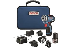 BOSCH GSR12V-300FCB22 12V Max EC Brushless Flexiclick 5-In-1 Drill/Driver System with (2) 2 Ah Batteries