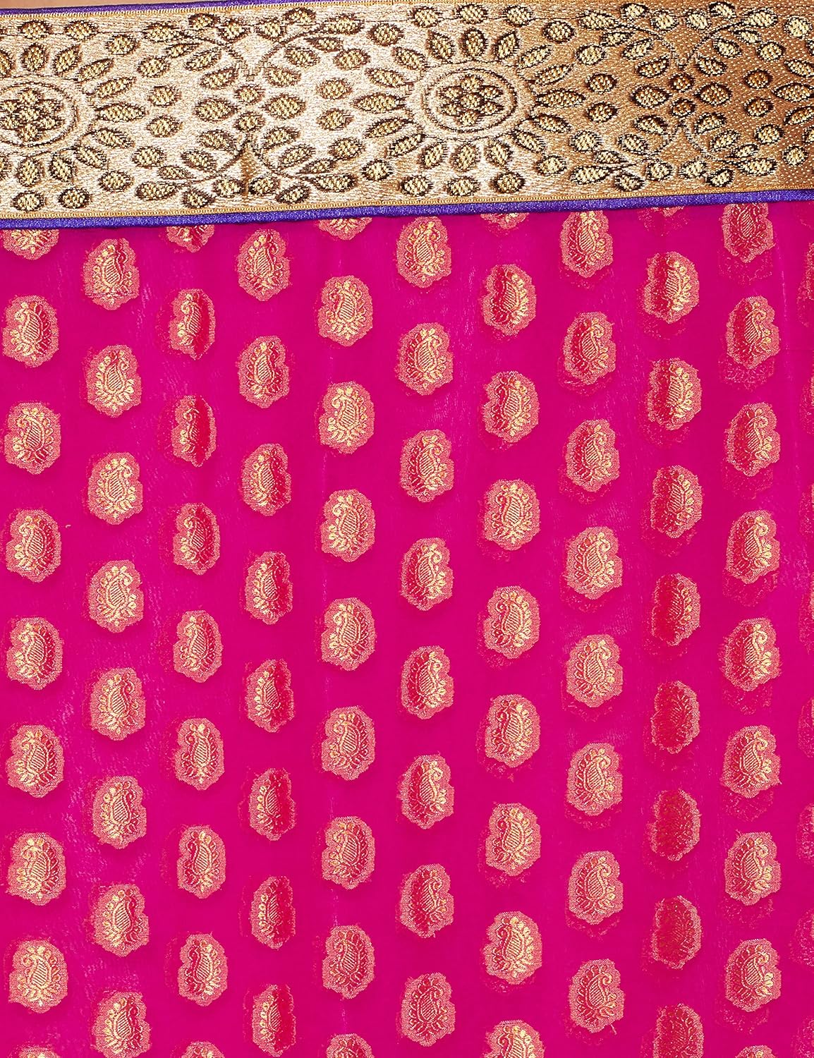 womanista women's embroidered faux crepe saree with blouse piece