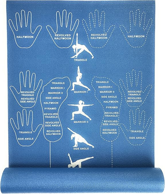 instructional yoga mat