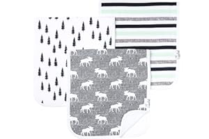 Copper Pearl Baby Burp Cloth Large 21''x10'' Size Premium Absorbent Triple Layer 3 Pack Gift Set for Boys “Scout Set