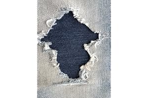 HOLEYPATCHES Dark Blue Denim Stretch Jean Patches Super Strong Iron On- by Holey Patches (Assorted Sizes) (2-6" x 6")