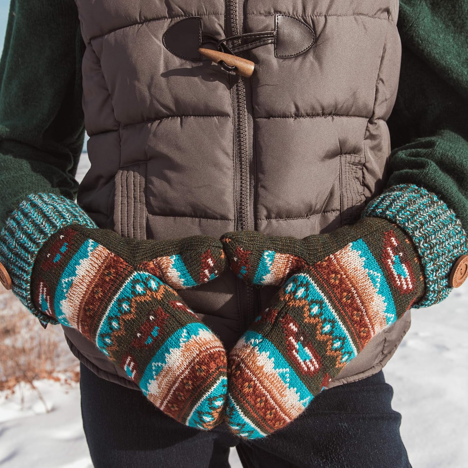 MUK LUKS Women's Potholder Mittens at  Women’s Clothing store