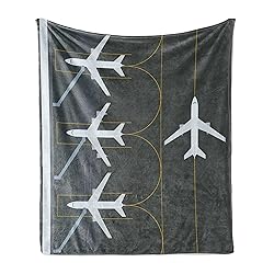 Ambesonne Airport Soft Flannel Fleece Throw