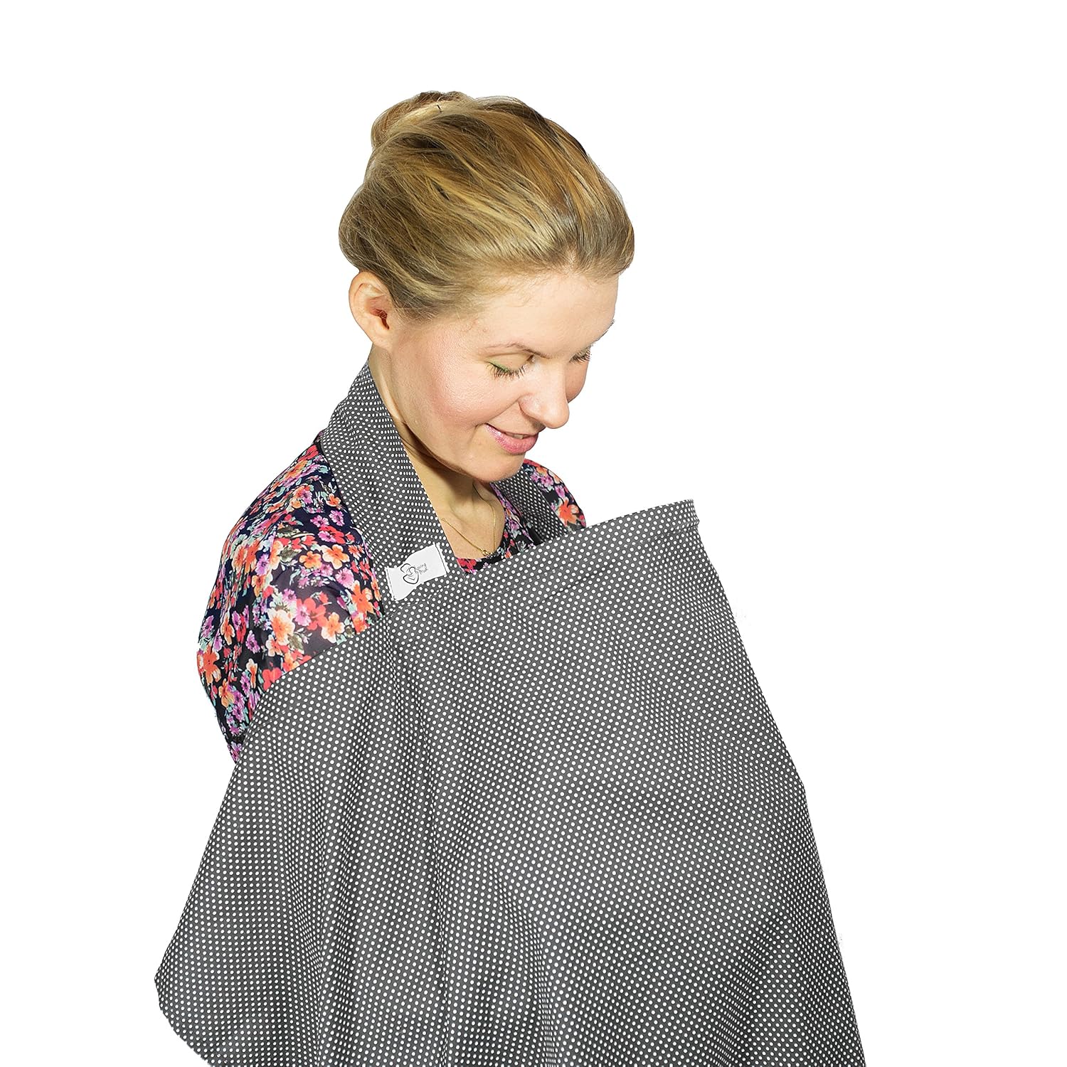 Stillen Abdeckung, Stillschal, Stilltuch von Loving Mum - 75 x 110 cm - 100% Baumwolle Schal zum Stillen, Stillcape, Mamascarf, Stillponcho, Stillstola - Bequemes und diskretes Stillen in der Öffentlichkeit! Ideales Geburtsgeschenk für Baby und Mama!