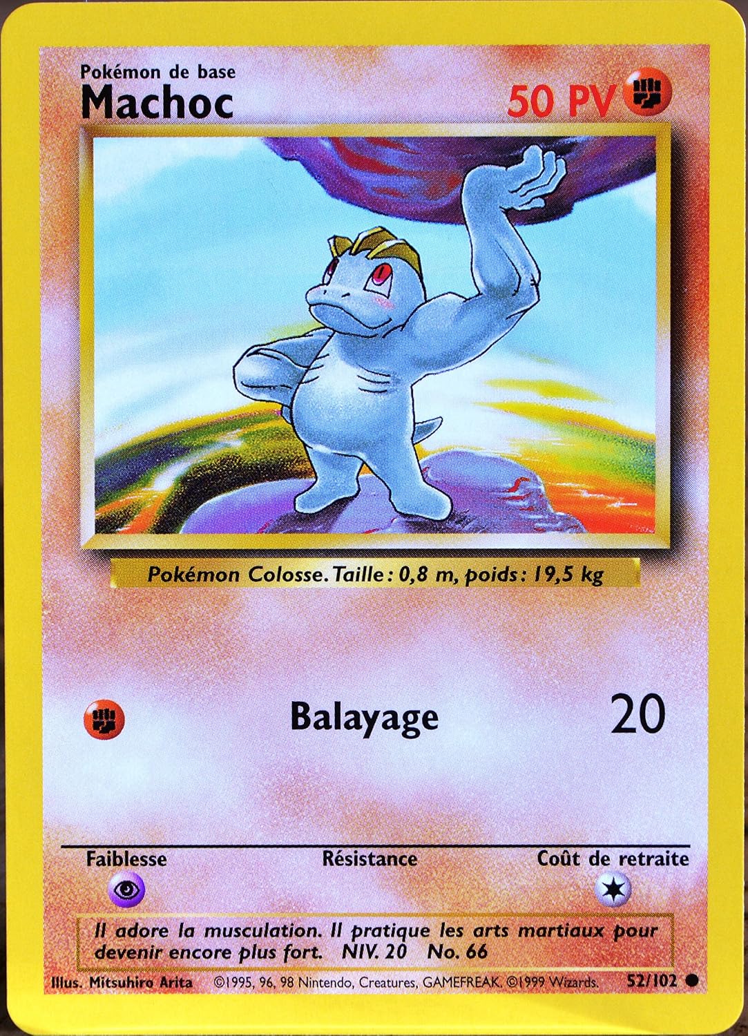 Carte Pokemon 52 102 Machoc 50 Pv Amazon Fr Jeux Et Jouets