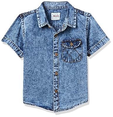 Baby Boys Plain Regular Fit Cotton Shirt