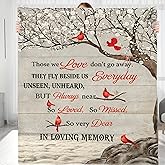 KERAOO Personalized Memorial Blanket Gift, in Loving Memory, Blanket Memorial Gift for Family Members, Grandparents, Mom, Dad, Brothers, Sisters (Memory-02, 60"X50")