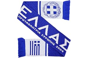 EUROSCARVES Greece Hellas Soccer Knit Scarf