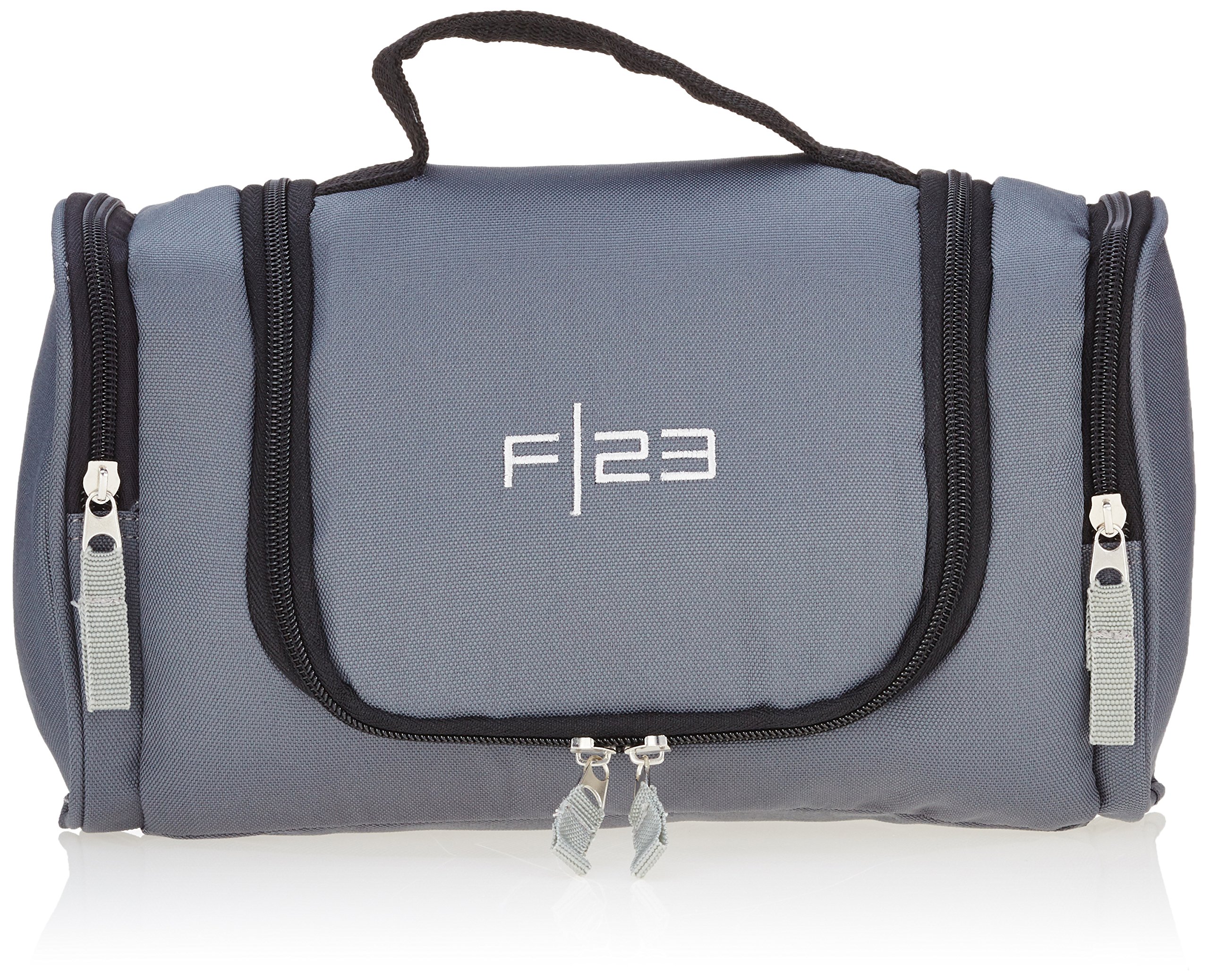 F | 23 Culture bag with handle, polyester, 29 cm, gray