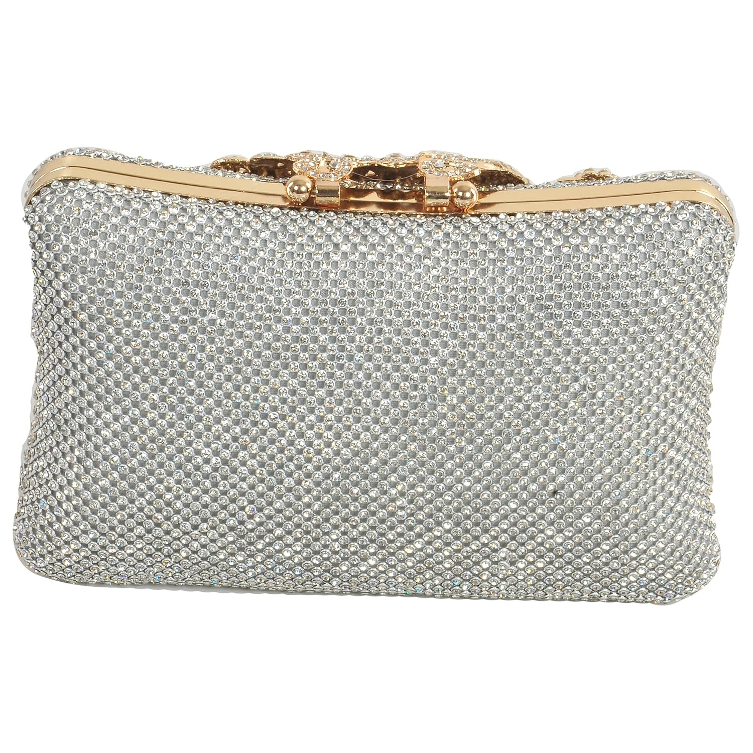 silver diamond clutch