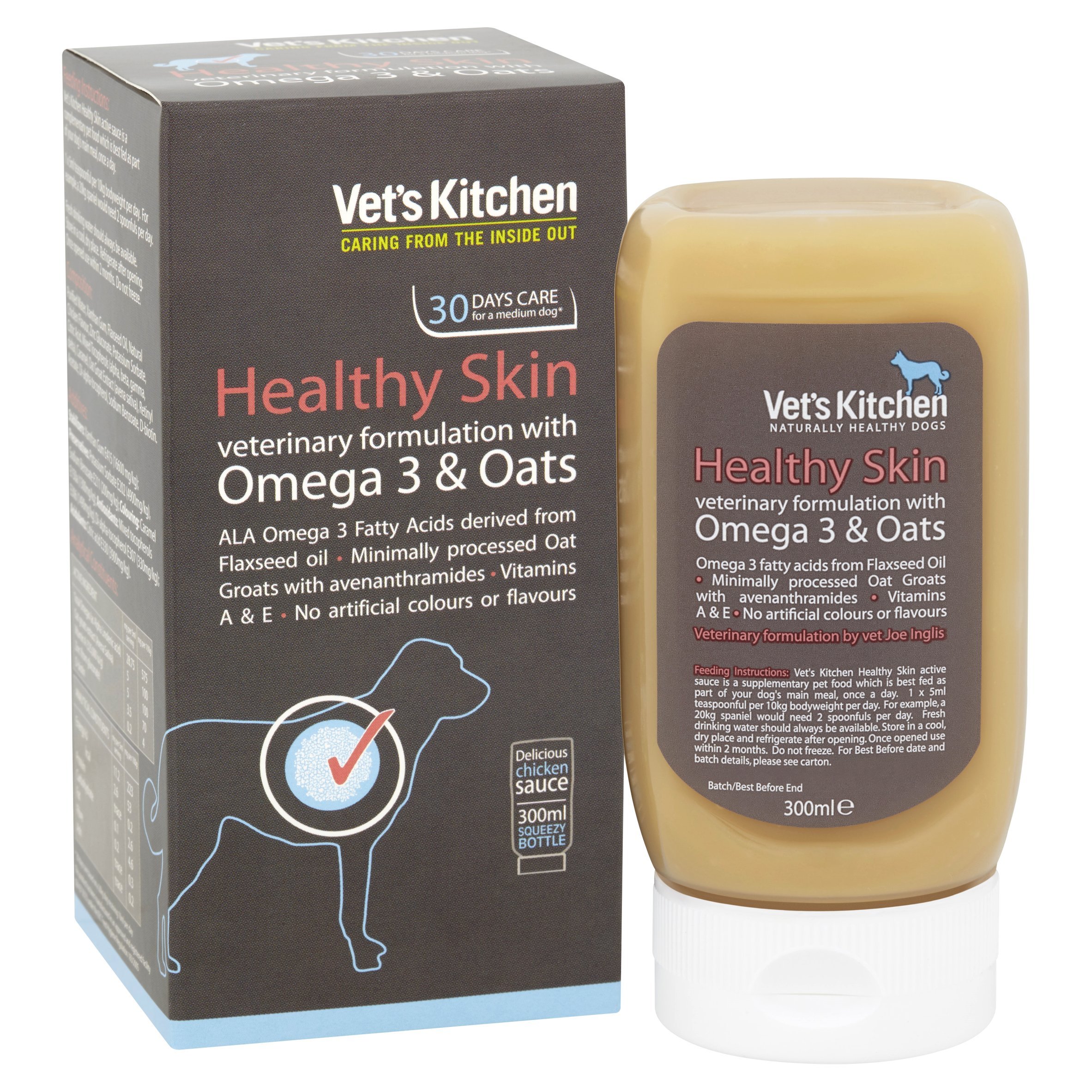 Vet's Kitchen - Healthy Skin Supplement - Gravy with Omega 3 and Oats - Advanced Nutrition for your Adult Dog - 2 x 300ml โ image 1