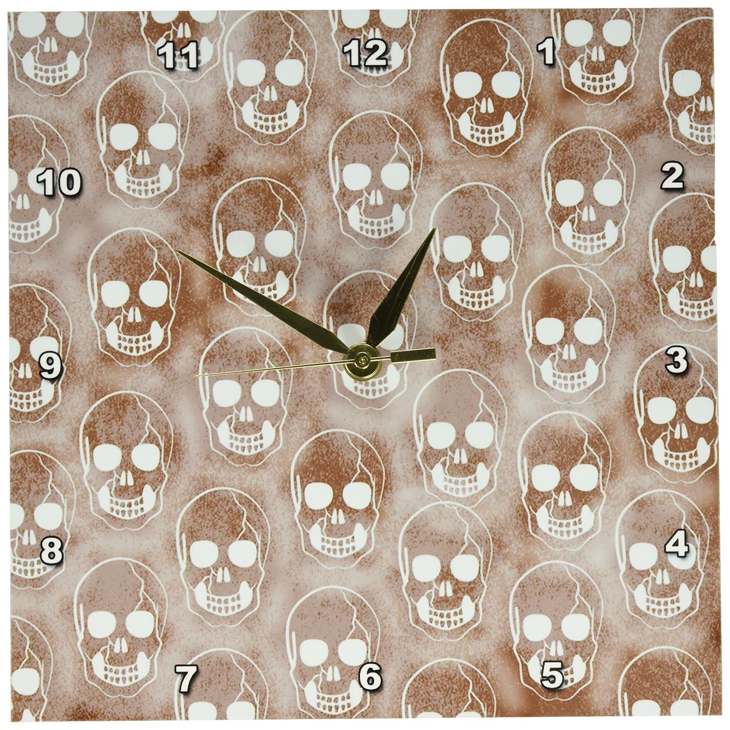 Halloween - bruma de humo de calaveras Grunge - relojes de pared