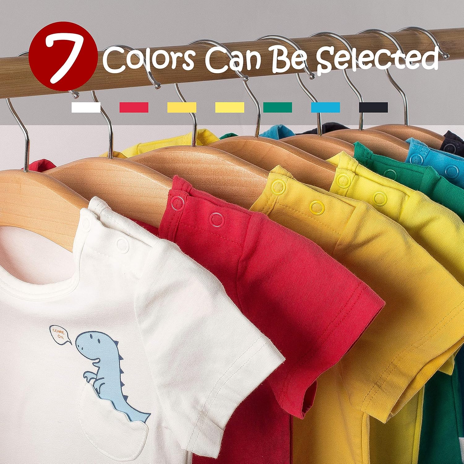 COTTON FAIRY Baby Boy 7 Pack Short Sleeve Crew Tees T-Shirts: Clothing