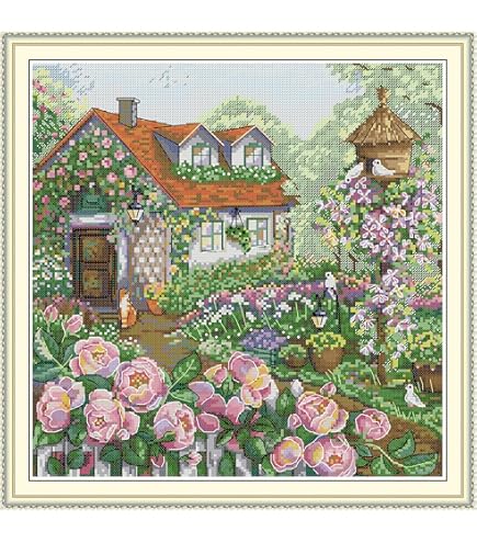 Kit Broderie Point De Croix Compté Alisa - Lac Bleu