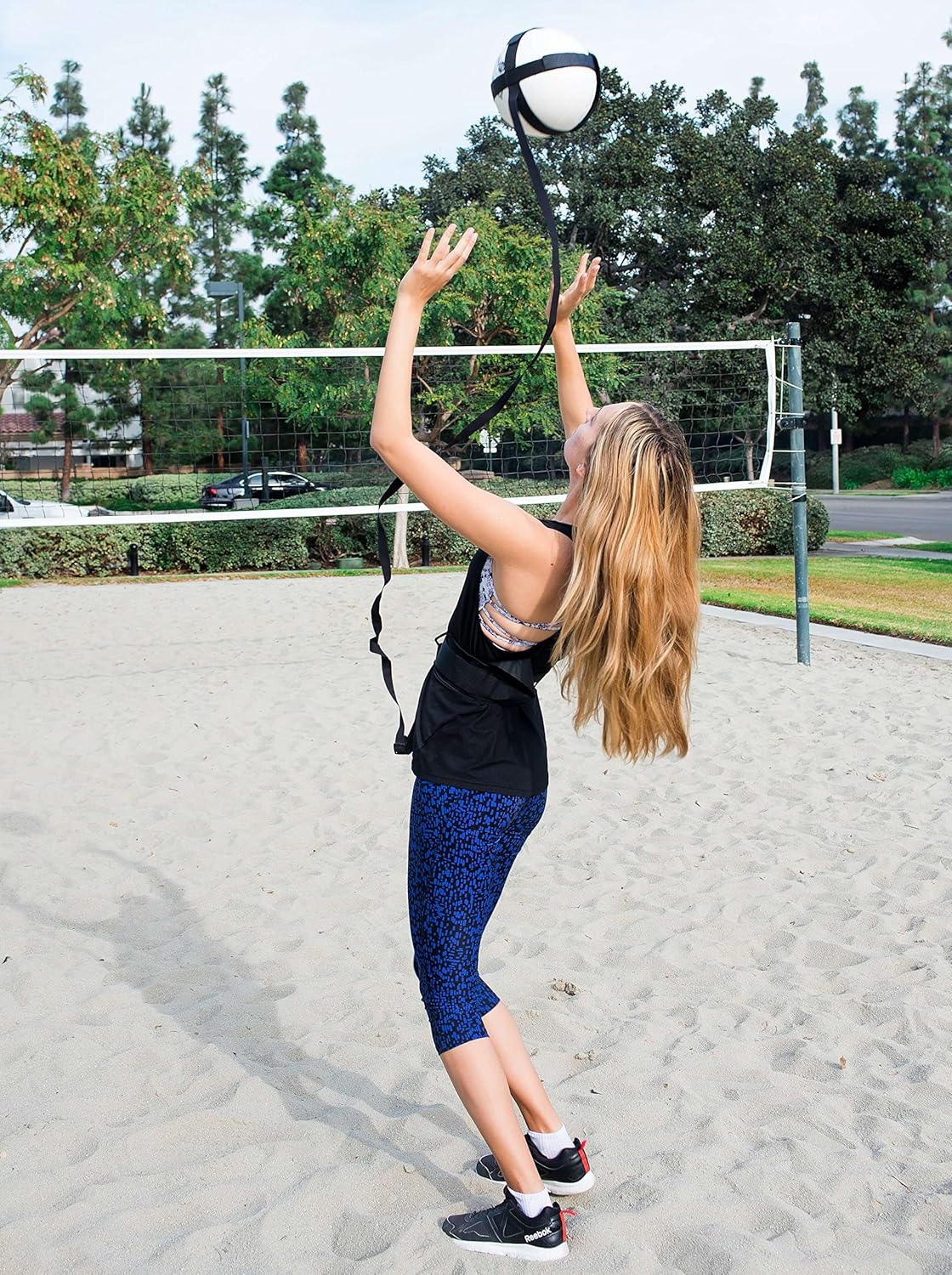 Volleyball Training Equipment Aid Single Solo Practice for Serving and Arm Swing Serve Trainer for Beginners : Sports & Outdoors