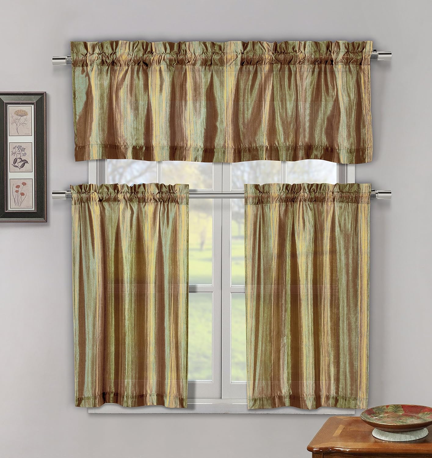 Amazon Com Duck River Unique Multi Color Ombre Shower Curtain Green Brown Home Kitchen