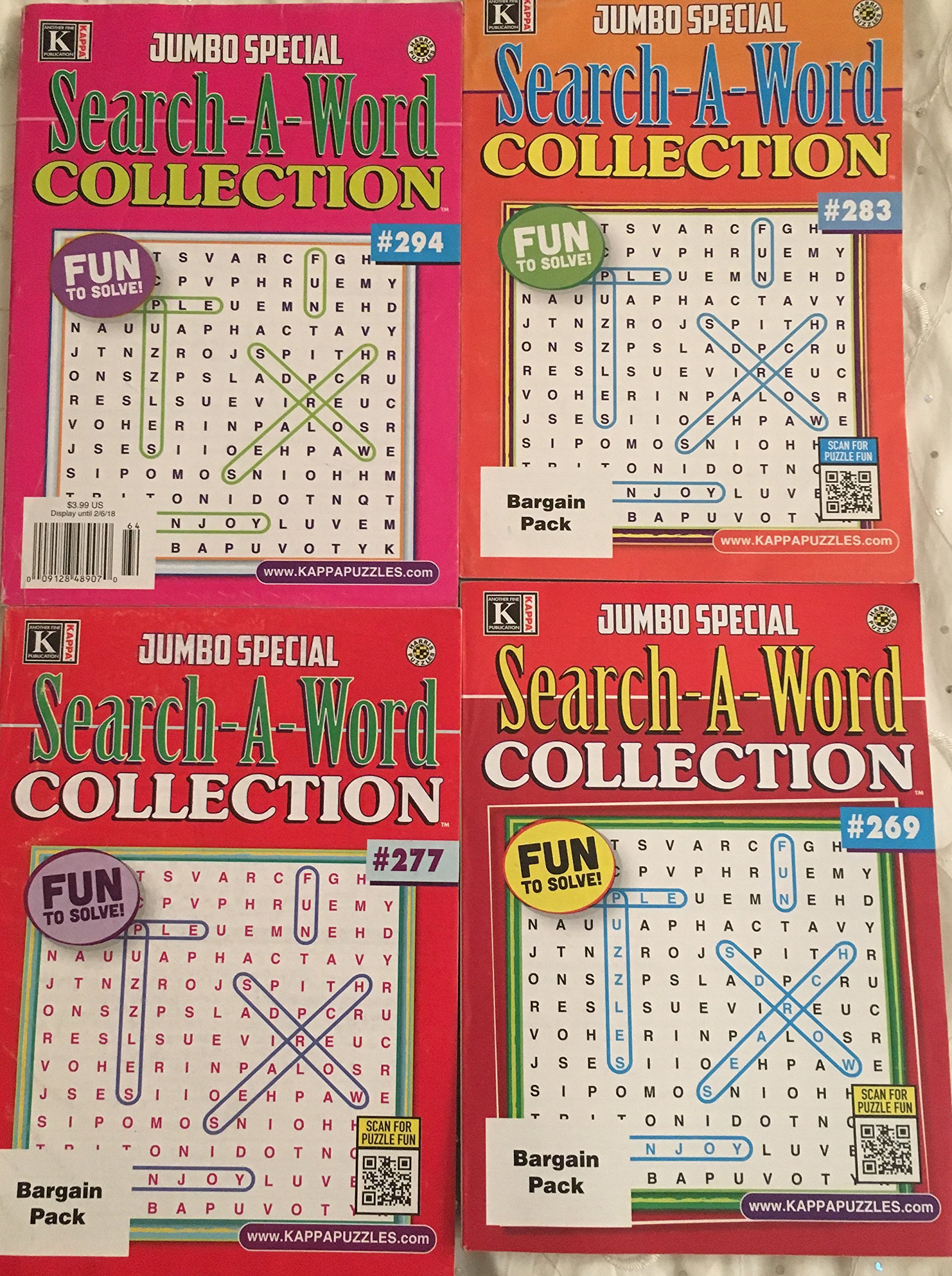 Lot Of 4 Kappa Jumbo Special Search A Word Collection Word Find Puzzles Circle Search Seek Puzzle Books 16 17 18 Dell Kappa Amazon Com Books
