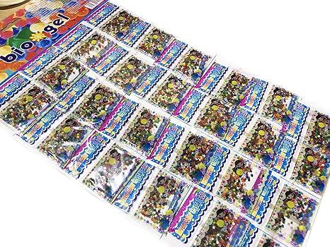 Amazon Co Jp 24袋セット アクアジェリービーズmix 保水ボール 水で膨らむビーズ ゲル状培養土 ホーム キッチン