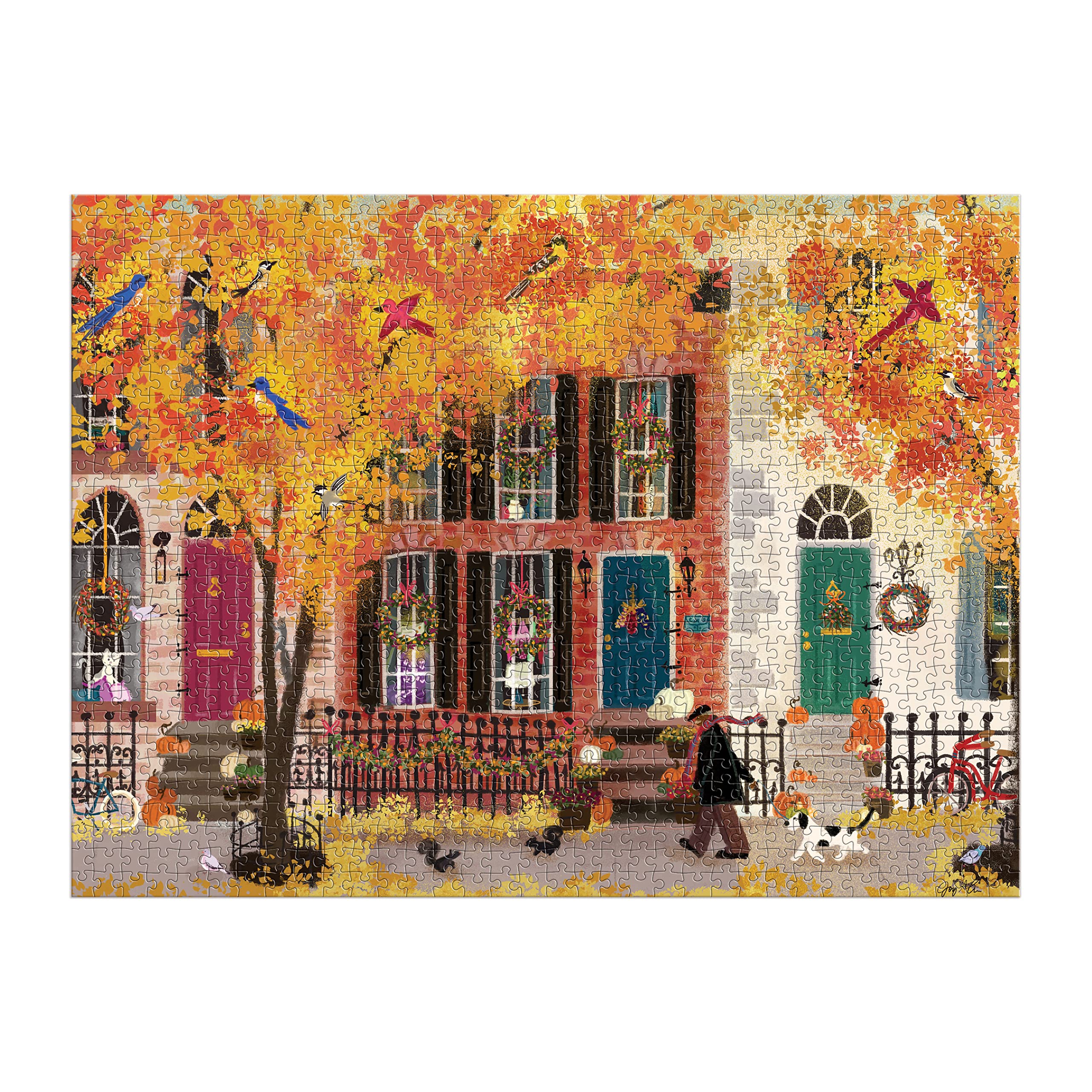 Galison Autumn in The Neighborhood 1000 Piece Puzzle from Galison - 27