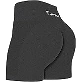 Sunzel Butt Scrunch Seamless Shorts, Womens 5 Inch Workout Shorts High Waist Stretch Booty Short for Gym/Yoga/Running/Biking