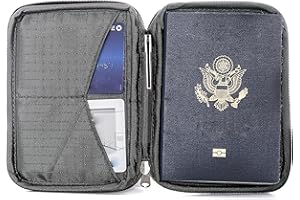 Zero Grid Passport Wallet - Travel Document Holder w/RFID Blocking