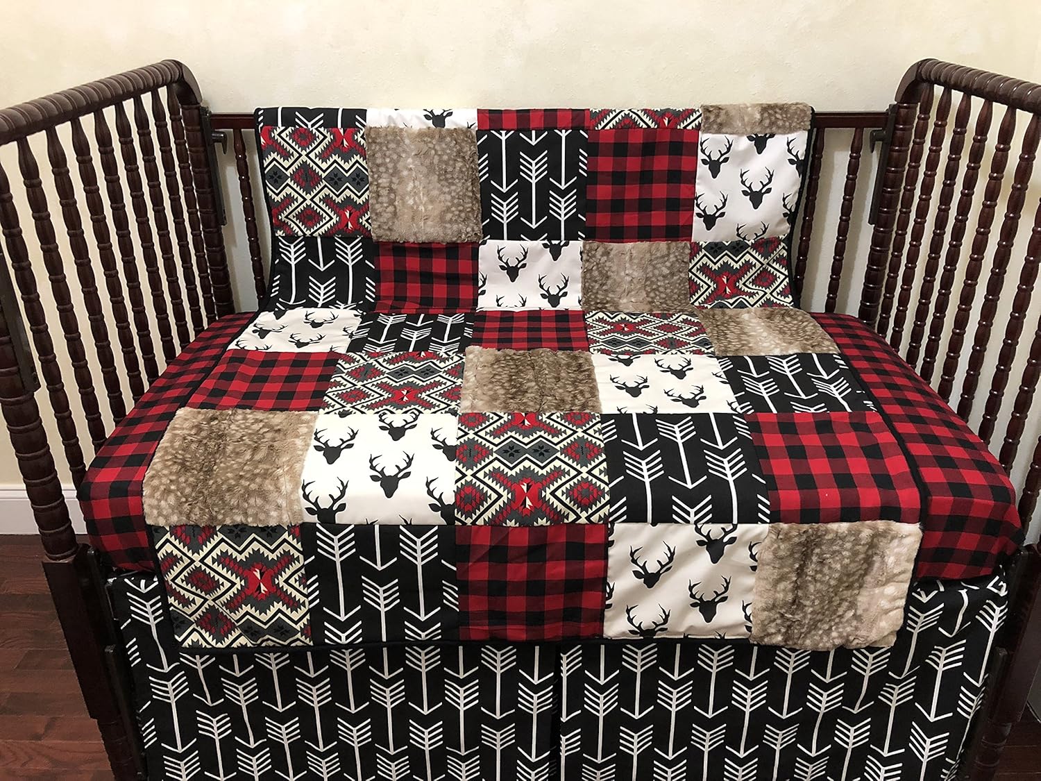 red and black plaid woodland nursery