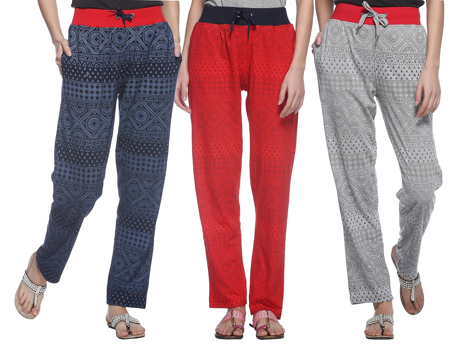 shaun women's cotton track pants (pack of 3)