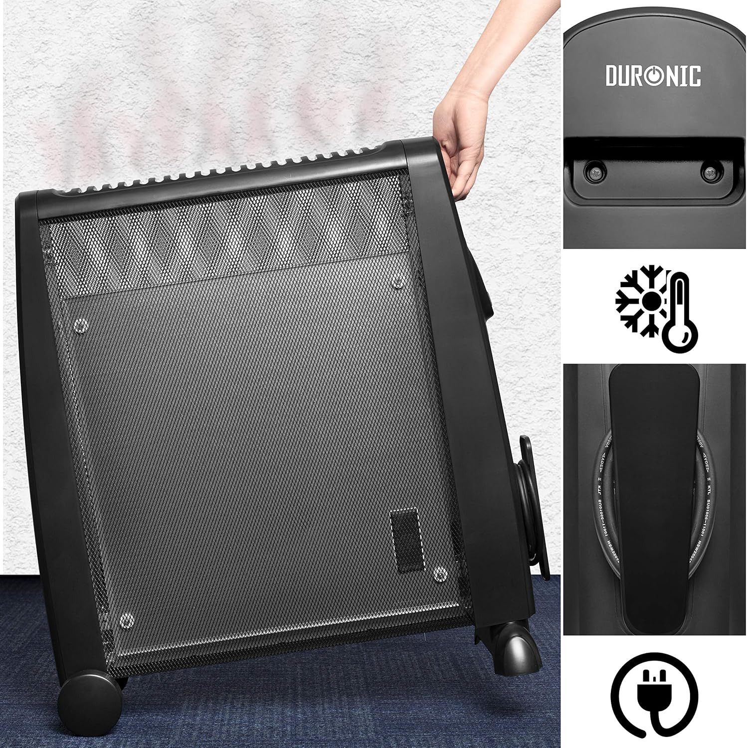 Duronic Electric Heater HV102 Oil Free Convection Heaters, Micathermic Panel Heaters - Image 5