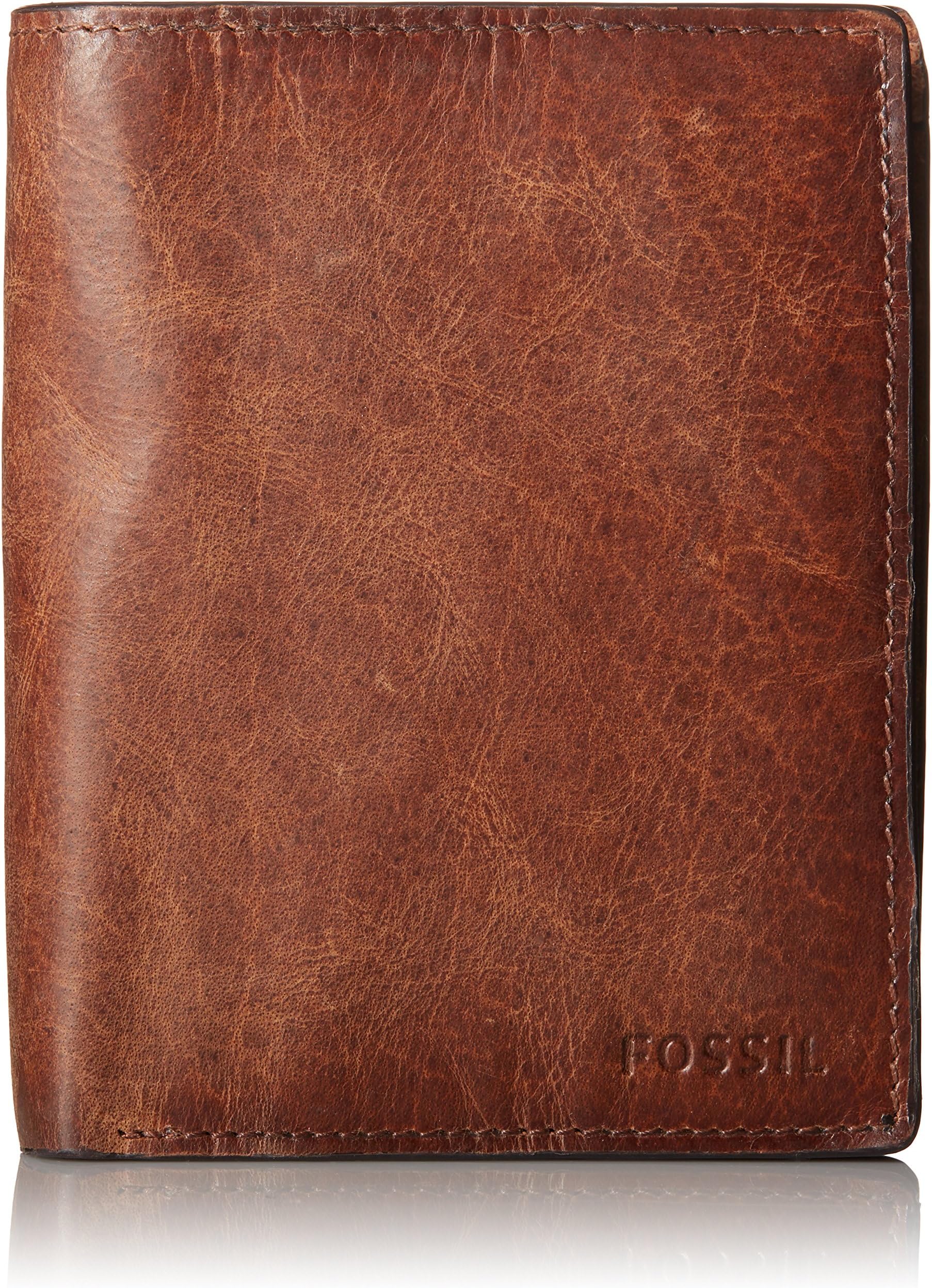 Fossil Men's Derrick Leather RFID Blocking International Combination Wallet