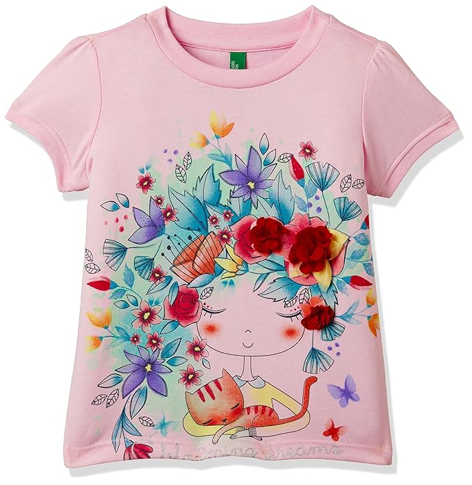 Baby Girls Plain Regular Fit T-Shirt