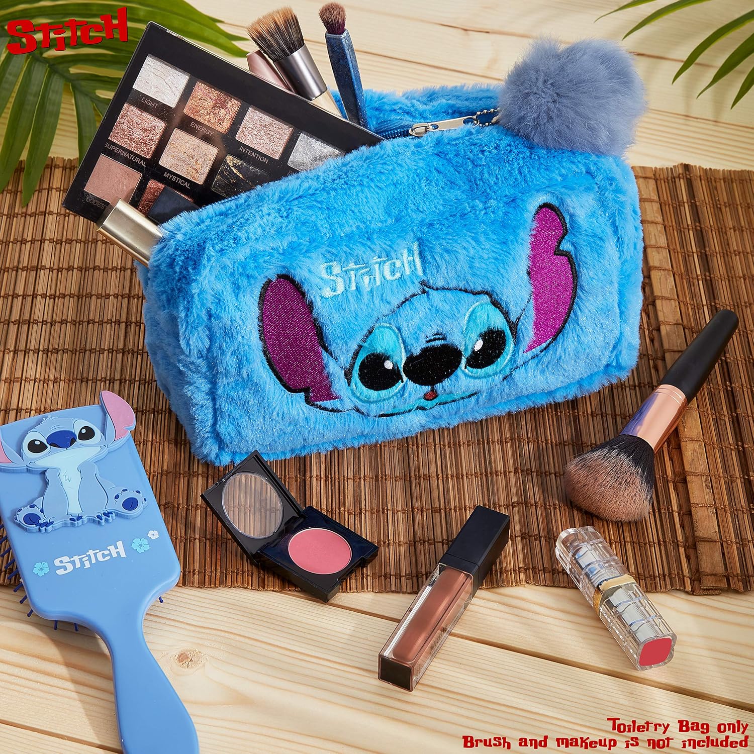 Disney Toiletry Bag for Women and Teens - Cute Travel Accessories, Make Up Bag (Blue Stitch) - Image 4