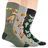 Hot Sox mens Fun Conversation Starter Crew Socks - 3 Pair Pack - Cool & Funny Pop Culture Novelty Gifts