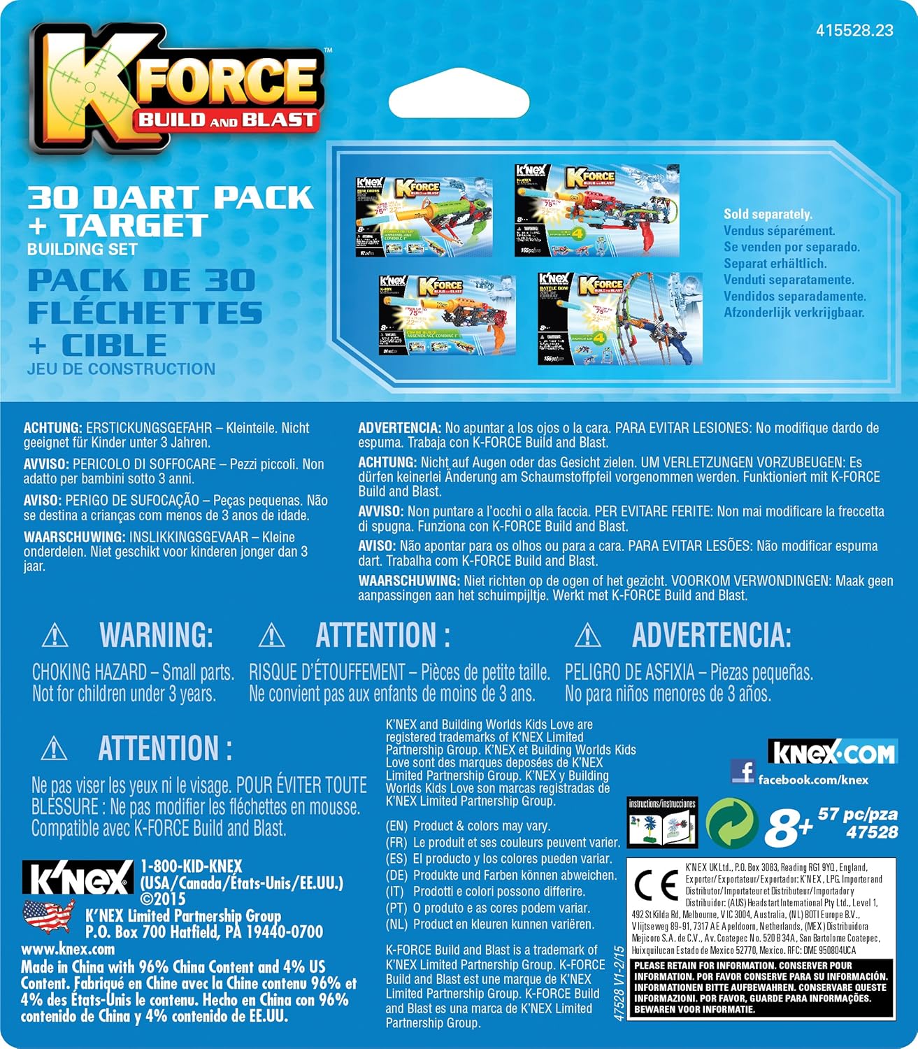 Amazon Com K Nex K Force 30 Dart Pack And Target 51 Pieces