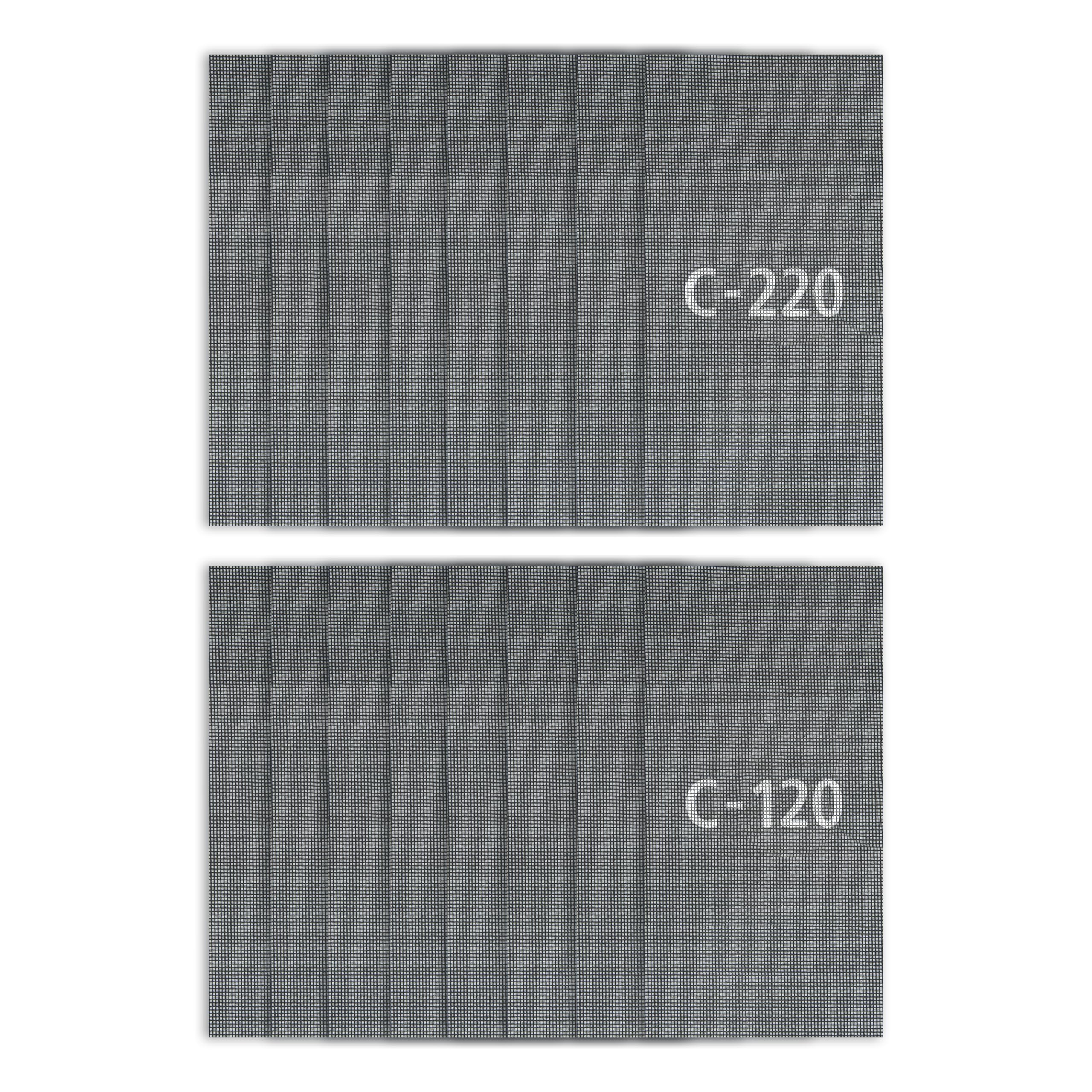 wolfcraft Easy-Fix Sanding Pad Set for plasterboard, 115 x 280 mm, grain 120/220, 16 pcs. I 8644000 I Grit cloths for hand-held and orbital sanders