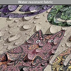 Ambesonne Tattoo Fabric by The Yard, Colorful
