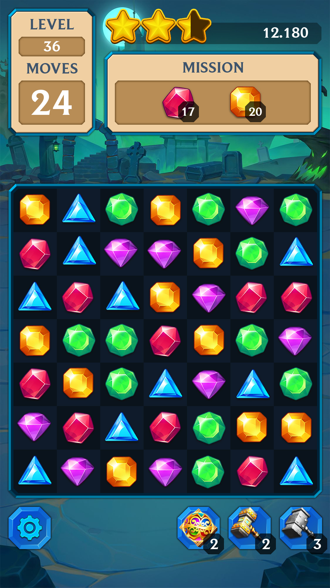 Magic Jewel Quest Mystery Match 3 Puzzle Game